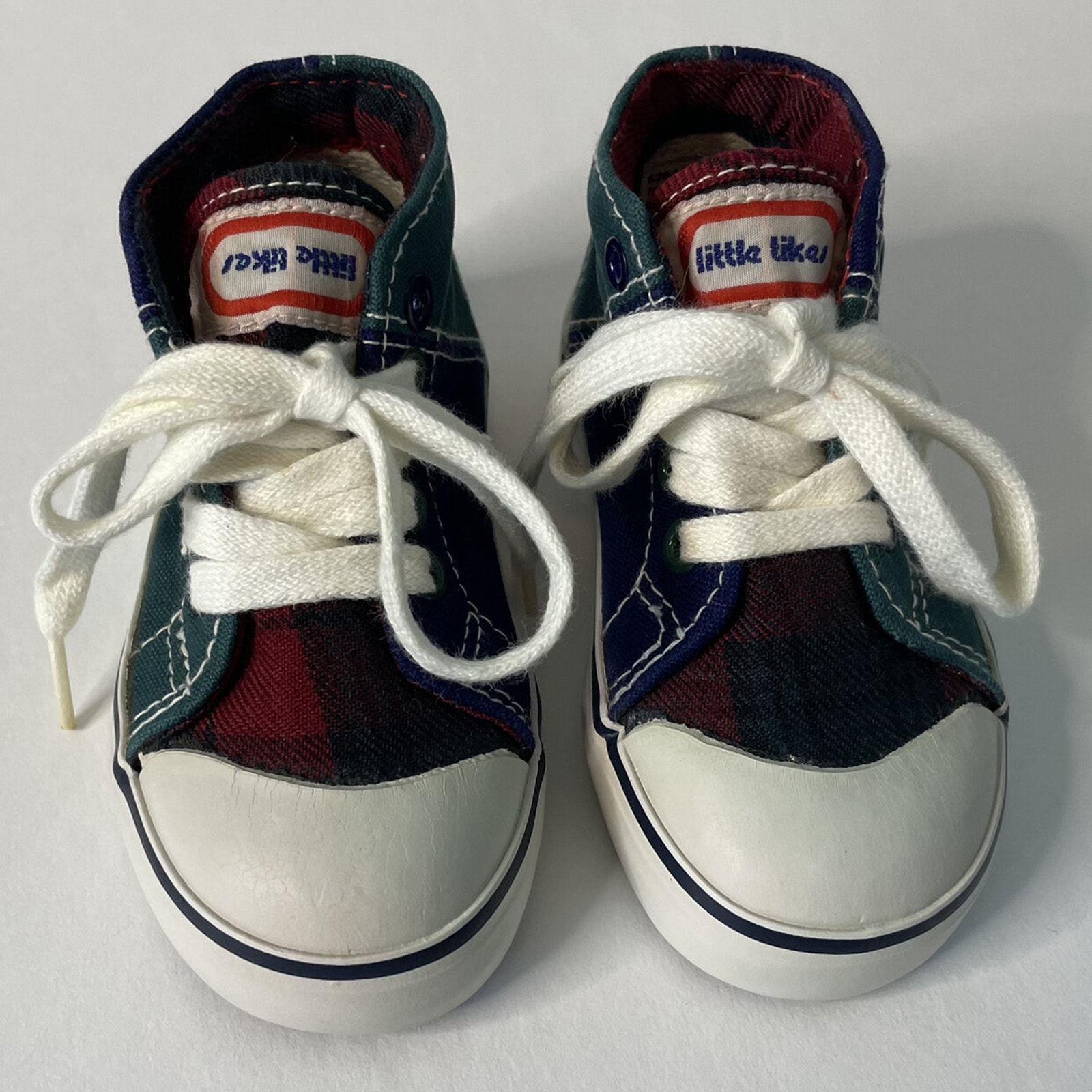 Vintage Little Tikes Plaid Colorblock Sneakers Size 5